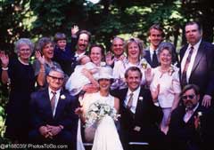 Family portrait at a wedding; Actual size=240 pixels wide
